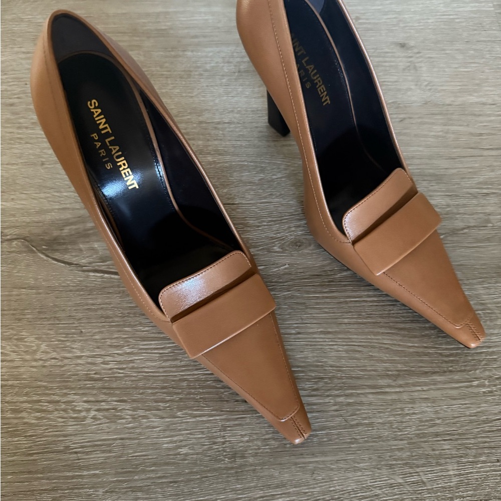 Saint Laurent Women's Brown Leather Heels